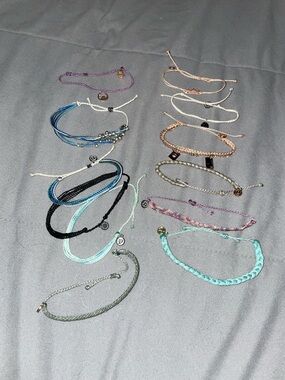Pura Vida Mixed Pastel and Braided Cord Bracelet Bundle
